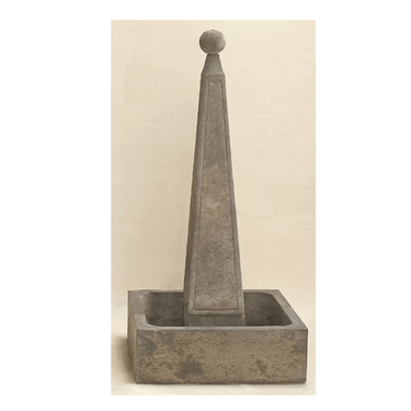 Obelisk Outdoor Cast Stone Garden Fountain Fountain Tuscan